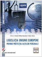 Legislatia Uniunii Europene privind protectia datelor personale - Lansare de carte, 15 martie 2018
